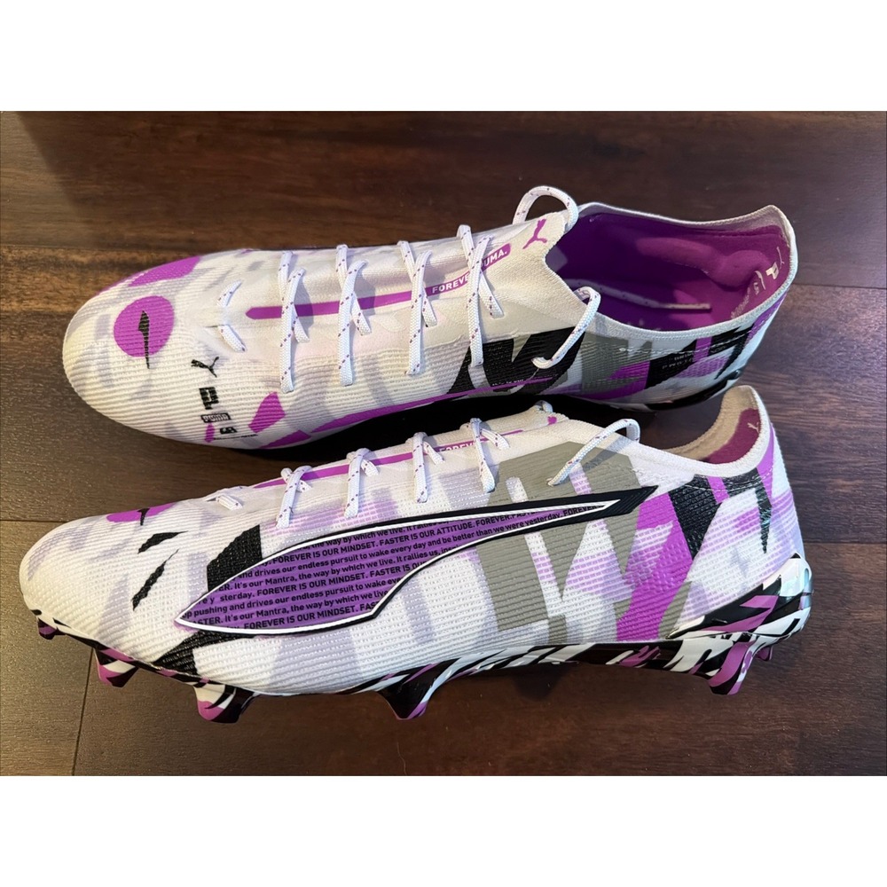 New Puma Mens Ultra 5 Ultimate Forever FG Soccer Cleats Size 13 White Purple
